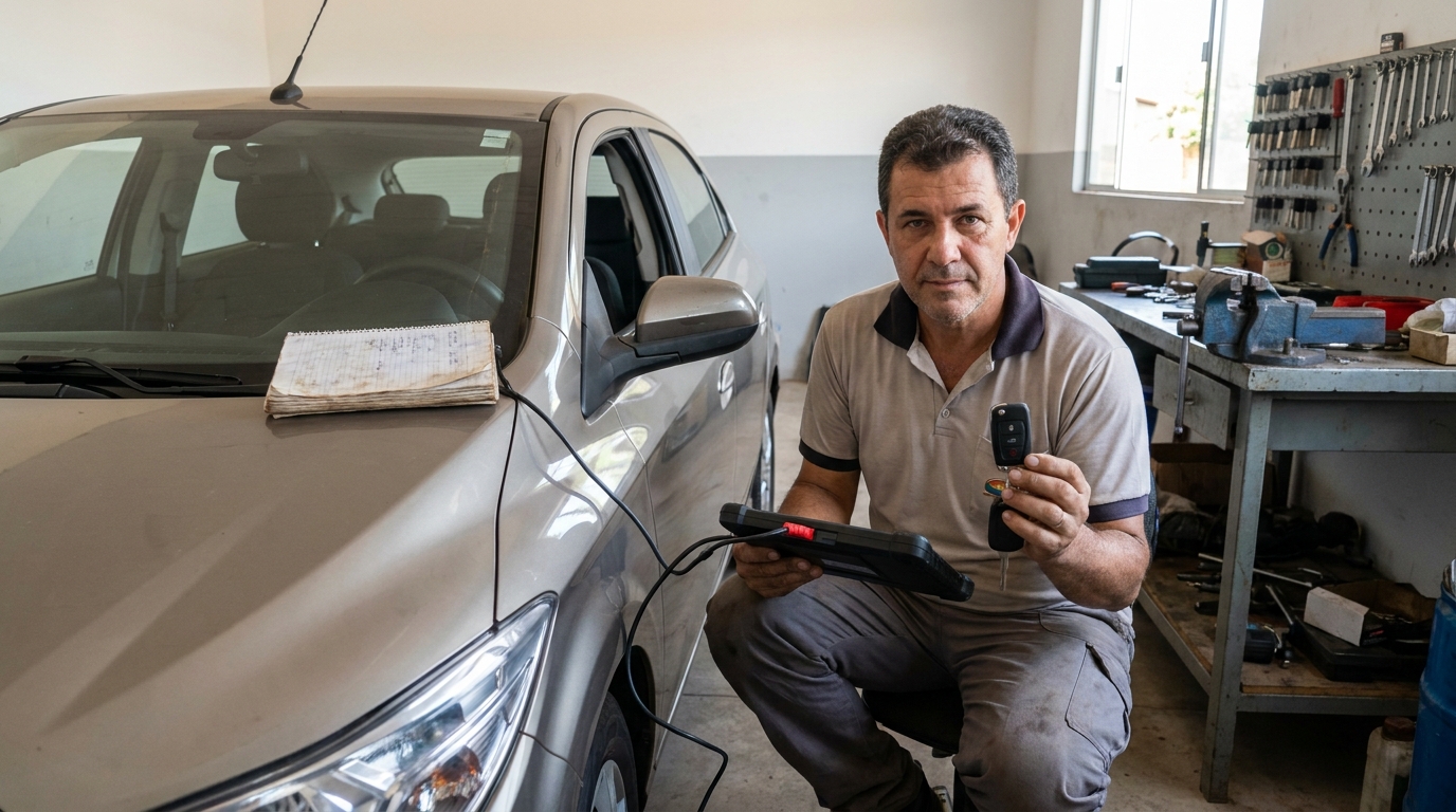 Chaveiro programando controle em Campinas‑SP