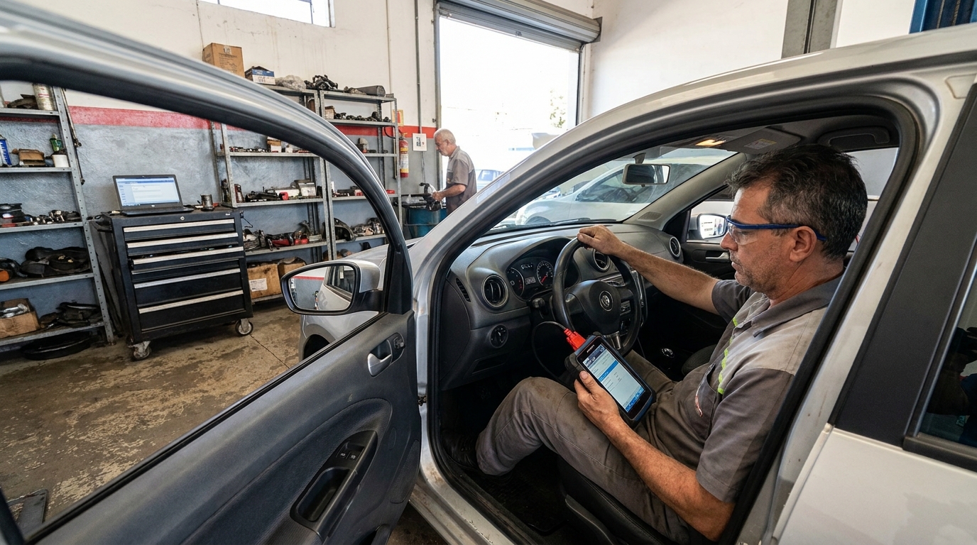 Profissional resetando airbag em Anápolis‑GO