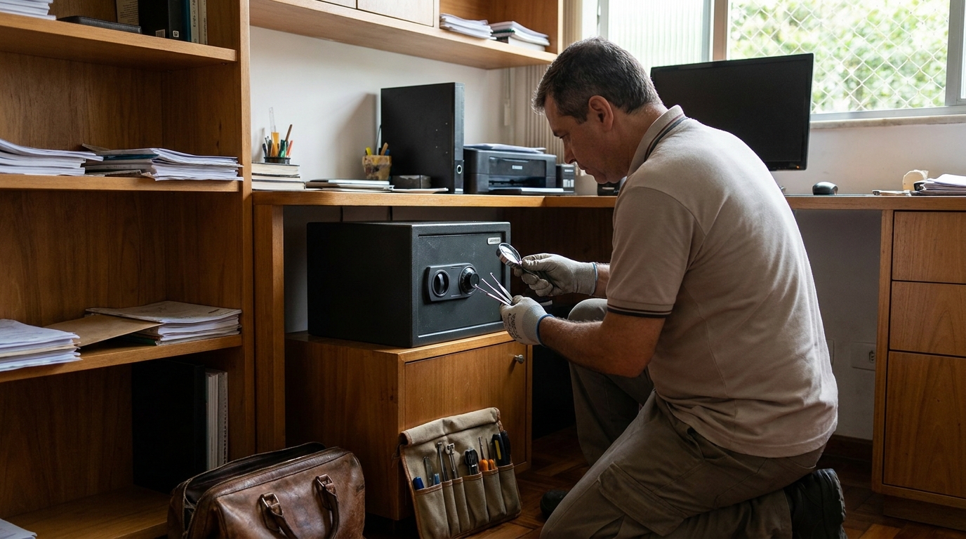 Reprogramação de senha de cofre em Joinville‑SC